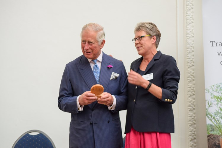 Helen and HRH Prince Charles at the 70th Anniversary for Soil Association