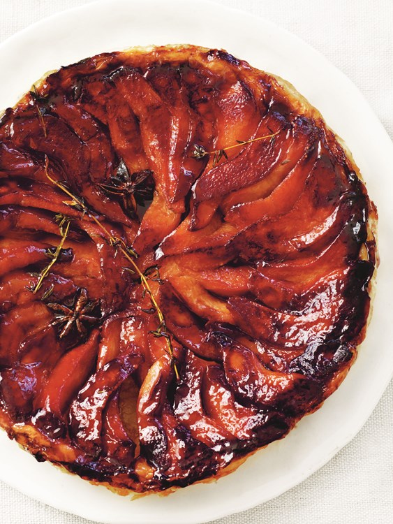 Finished Tart Tatin with Quince and Star Anise
