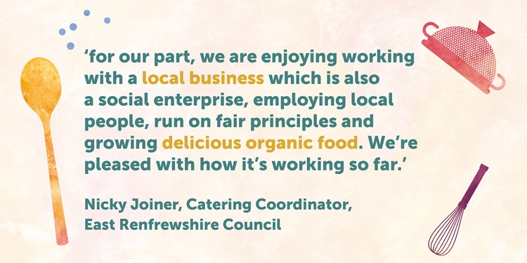 quote from East Renfrewshire Catering Coordinator