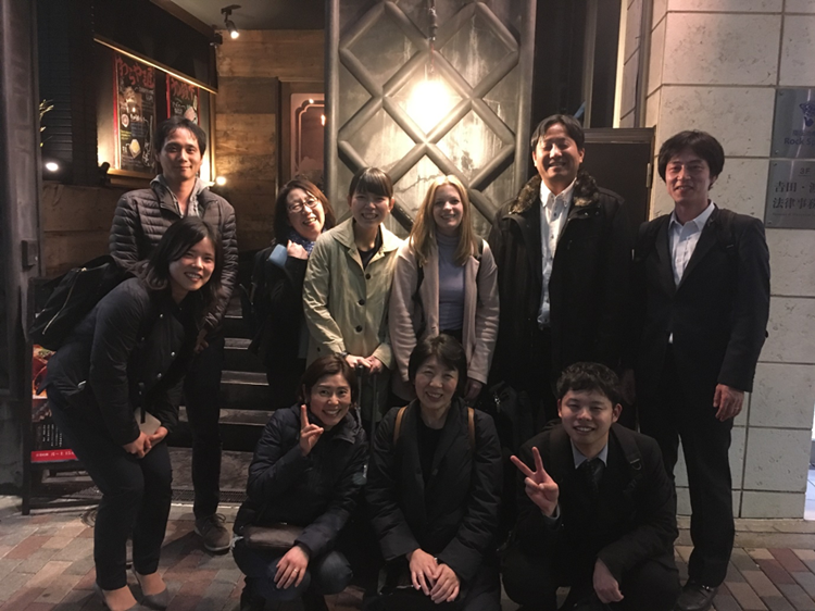 Forestry Certification Officer, Becky Henson, and the AMITA team in Japan