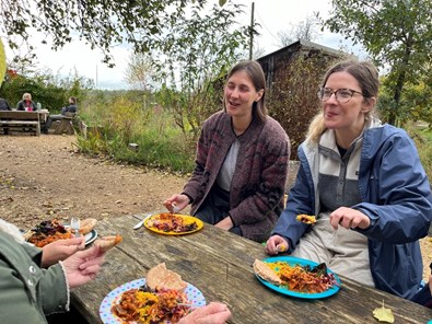 We all enjoyed a nourishing lunch from Two Trees Catering over new connections