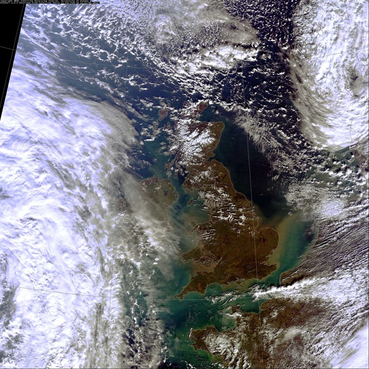satelitte image of the UK
